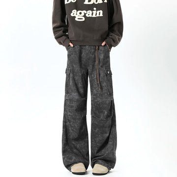 Riolio Jeans Pants Big pocket American Mainstream Hip Hop Skateboard Men Women Streetwear Gothic High Street Super Loose Jeans